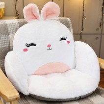 리빙에스 귀여운 동물 방석 등 허리 쿠션, 화이트