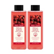 더허브샵 디퓨저 리필오일 2p, 블랙체리, 2개, 200ml