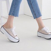 티컴퍼니 여성용 캔버스 스니커즈 뮬 4cm