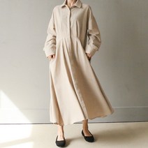 비나인 여성용 벨락셔츠허리끈원피스