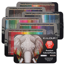 Aibecy 색연필 세트 미술용 컬러 연필 전문가용 어린이용 미술세트, 180색