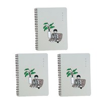 디자인곰곰 일상 유선 스프링 노트, 휴식시간, 3개