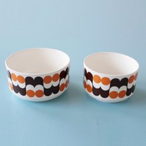 오체어스 빈티지 일러스트 디저트 볼 공기 + 대접 세트, Bouncing balls