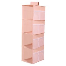 YOU&ME 행잉오거나이저 걸이형 수납함 핑크 4단, 1개