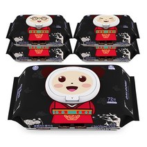 달곰이 노블레스 저자극 엠보싱 아기물티슈 캡형, 5팩, 72매