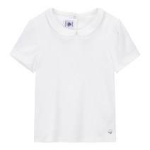 쁘띠바또 여아용 라운드 카라 반팔 티셔츠