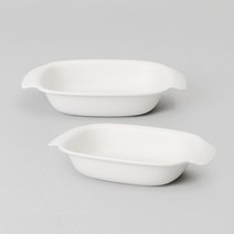 나인웨어 프렌즈 사각 파스타 볼, 아이보리, 2개