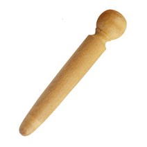 리헬 지압 마사지 괄사 펜형 15cm, 브라운, 1개