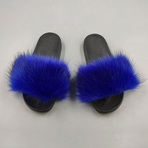 더플로우 여성용 센스있는 언니들만 신는 너구리 여우털 슬리퍼