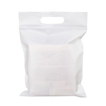 PE 지퍼 비닐쇼핑백 40호 40 x 43 + 7 cm 50p, 화이트, 1개