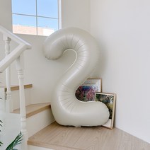 숫자 레터링 풍선 2 101.6cm, 화이트, 1개