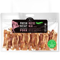 조이스픽 돼지귀 슬라이스 강아지 육포 350g, 돼지귀슬라이스 350g