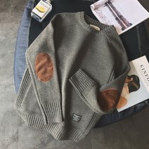 마켓A 남성용 골덴패치 니트