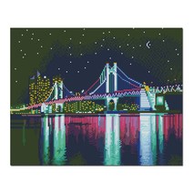 아디코 LED 보석십자수 DIY 키트, 부산 광안대교, 1세트