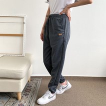 헤이진 여성용 곰 와펜 트레이닝 조거팬츠