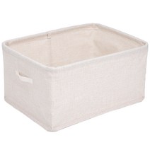 하늬통상 접이식 패브릭 사각 바구니 초특대형, 베이지, 1개