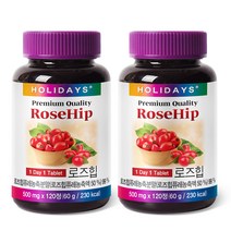 홀리데이즈 로즈힙 타블렛 영양제 60g, 120정, 2개