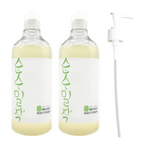 순수밀착 에브리데이 저자극 지성두피샴푸 500ml x 2p + 펌프 세트, 1세트