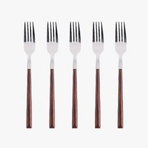 오체어스 마호가니 패턴 스텐 포크, 혼합색상, 5개