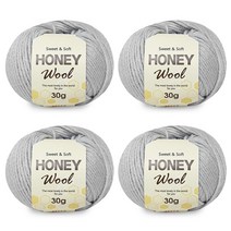 니뜨 허니 울 뜨개실 30g x 4p, 50연비둘기, 4개