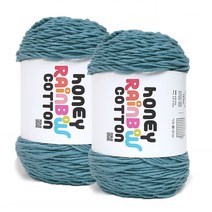 니뜨 허니 레인보우 코튼 뜨개실 2p + 도안, 313 파스텔데님