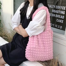 아뜰라임 데일리 가벼운 구름 보부상 숄더 나일론 에코백