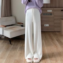 레몬소울 여성용 셀드 밴딩 와이드팬츠
