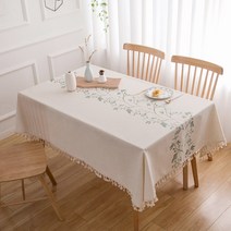 린넨아트러너 식탁보, TYPE2, 90 x 90 cm