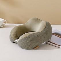 메쉬 천 메모리폼 낮잠 목베개 목쿠션, 그린