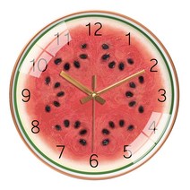 리치오션 후르츠 인테리어 벽시계 워터멜론 30cm, 로즈골드