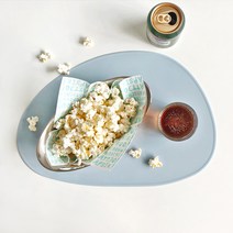 에이드엘 슬림 몽돌 실리콘 테이블매트 2p, 스카이블루, (38.6 x 26.7cm)