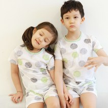 올챙이 아동용 5부 반팔 실내복 상하의 세트