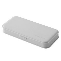 헤이조이 마카롱 심플 하드케이스 필통, 그레이, 2개