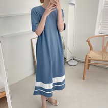 보리맘 룰루 배색 롱 임산부 원피스 a335