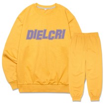 디엘크리 남성용 지그재그 빅로고 맨투맨 조거트레이닝 세트