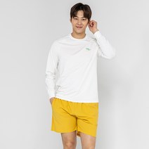 나야스타일 남성용 와이카토 오버핏 긴팔티 래쉬가드, 화이트