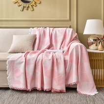 다이아체크 쇼파커버, 핑크