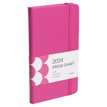 2024 프리즘 슬림 먼슬리 다이어리 날짜형 수첩형 월간, 마젠타