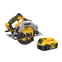 디월트 20V MAX FLEXVOLT Advantage 충전 원형톱 184mm DCS573N + 5.0Ah 배터리 DCB184 세트, 1세트