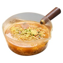 디유 내열유리 우드 손잡이 볼 600ml, 혼합색상, 1개