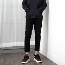 더간지 남성용 테이퍼드핏 기본 블랙진 숏기장