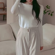 엔비룩 여성용 베린보트넥 니트