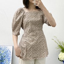 샤이 잔꽃 프린트 블라우스 MG7BLB257