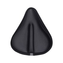 실내 자전거 안장 커버 젤쿠션 메모리폼 D타입, 블랙, 1개