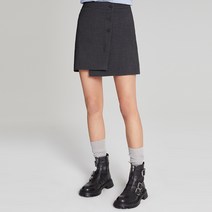 미쏘 A라인 언발 미니 스커트