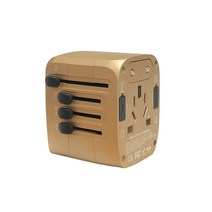 아이논 4포트 여행용 멀티어댑터 골드 IN-TA410C-GD, 1개