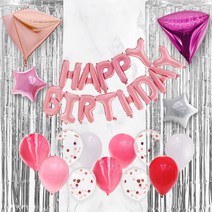 파티스토어 생일파티 세트 HA, 핑크, 랜덤발송(손펌프), 1세트