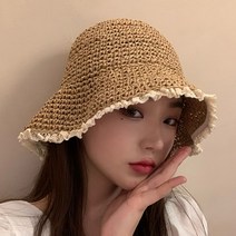 지니얼 여성용 페이퍼 라탄 벙거지 라운드핏 MJ2736