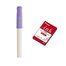 파이롯트 카쿠노 만년필 + 카트리지 5p 세트, EF, SV(만년필), 레드(카트리지)