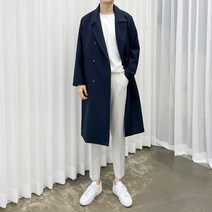 더블 세미 오버핏 봄 가을 코트